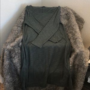 Long sleeve green dress with pockets